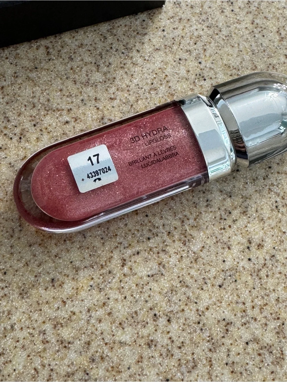 KIKO MILANO 3D Hydra Lip Gloss 17 Shine Glitter Liquid 6.5ml Pink Iridescent